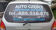 Auto Części (Opel Zafira) - tylna szyba, folia OWV.