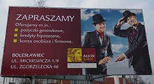 Banner dla Alior Bank. Został przez nas wydrukowany oraz zamontowany.