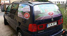 Volkswagen Sharan - Przewozy osobowe IZA - folia OWV.