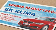 Serwis Klimatyzacji BK-Klima - wizytówka jednostronna 9x5