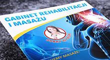 Gabinet Rehabilitacji i Masażu - ulotka jednostronna A6