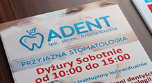 Gabinet Stomatologiczny Adent - ulotka dwustronna A6