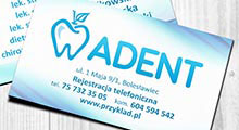 Gabinet Stomatologiczny Adent - wizytówka dwustronna 9x5