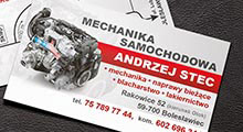 Mechanika Samochodowa Andrzej Stec - wizytówka dwustronna