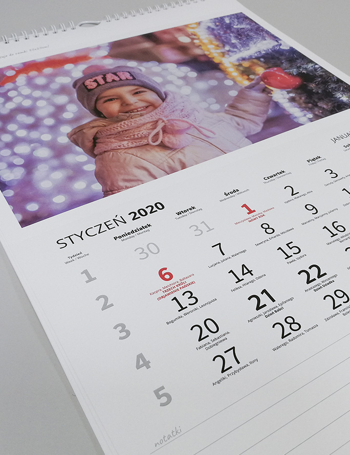 kalendarz ze zdjęciami
