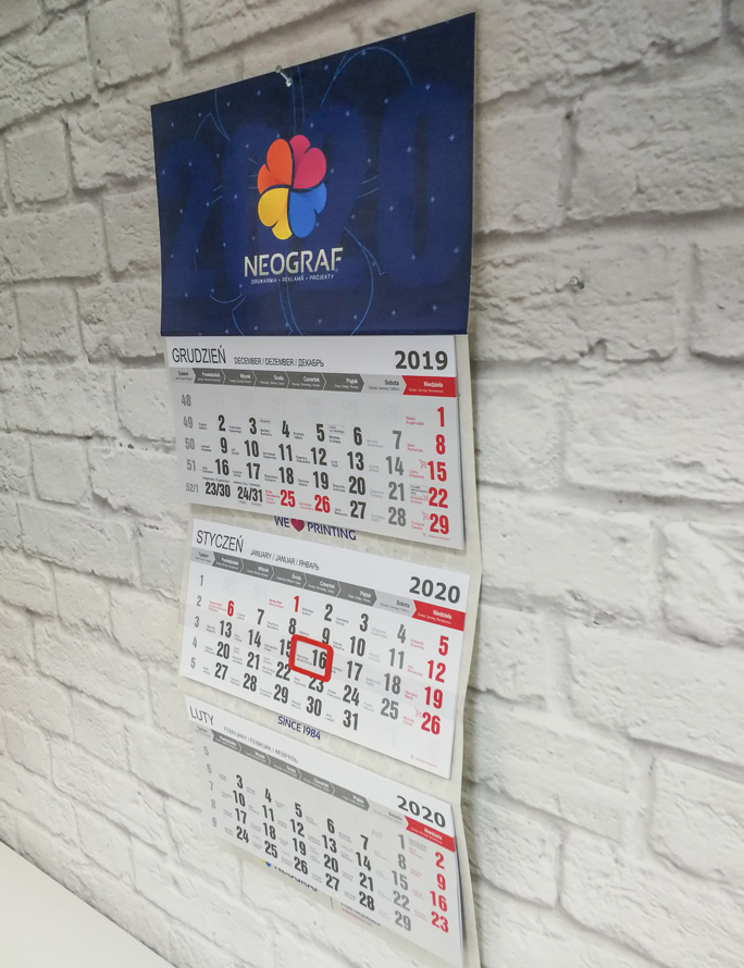 kalendarz trojdzielny