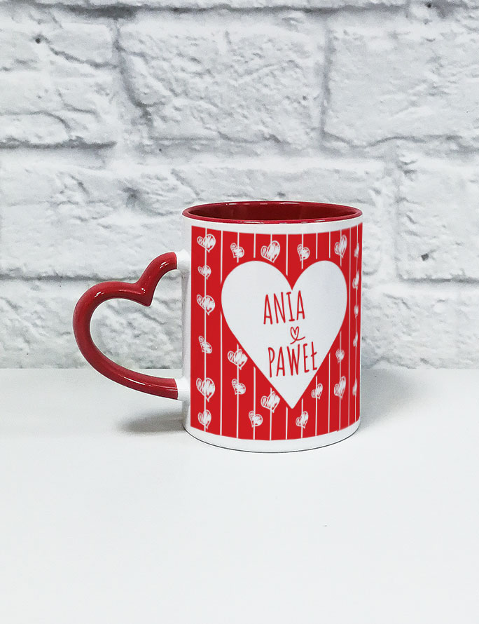 Kubek z nadrukiem na walentynki