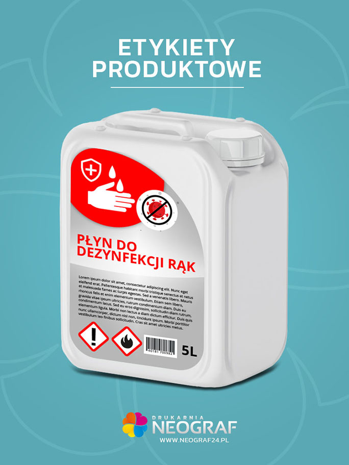 etykiety plyn do dezynfekcji
